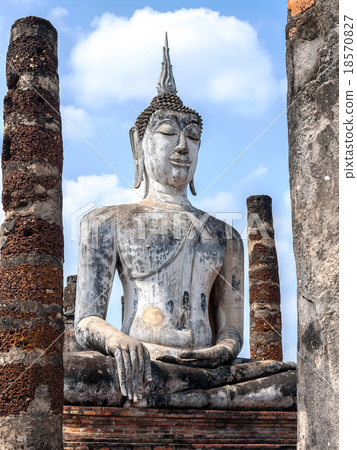 Buddha statue at Sukhothai historical national par Buddha statue at Sukhothai historical national par 18570827