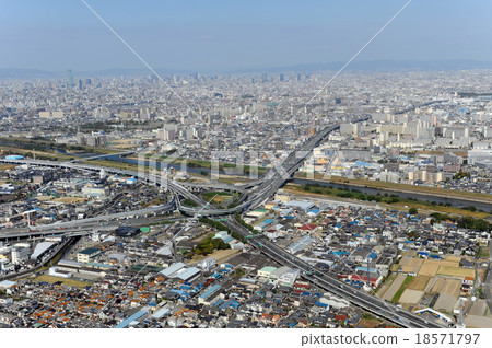 Aerial view of Matsubara Junction 18571797