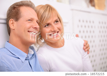 Pleasant couple bonding to each other Pleasant couple bonding to each other 18572215