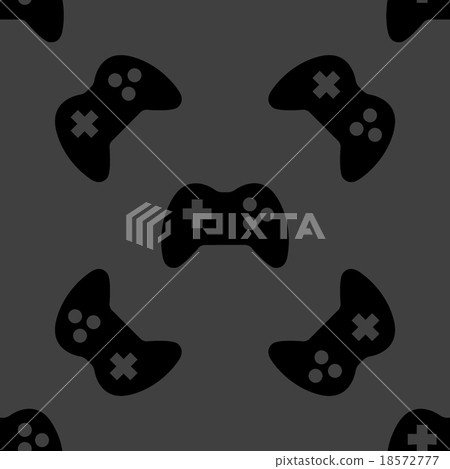 Gaming Joystick web icon. flat design. Seamless pa Gaming Joystick web icon. flat design. Seamless pa 18572777