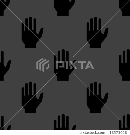 hand web icon.flat design. Seamless pattern. 18573028