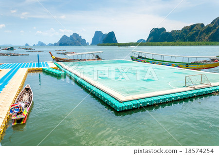 Floating football pitch at Panyee village 18574254