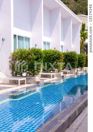 Pool side room with long range pool Pool side room with long range pool 18574348