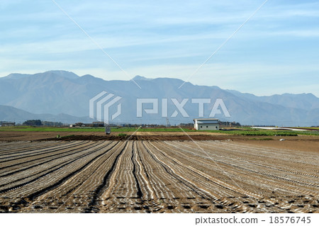 Fields where plowed lime is scattered Fields where plowed lime is scattered 18576745