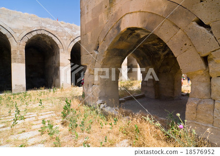 columns in the caravansary on Silk Road, Turkey 18576952