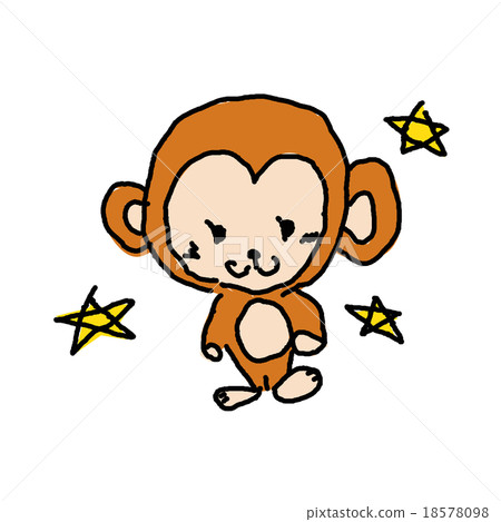 Monkey: Boy image. Children's graffiti style loose monkey illustration material 18578098