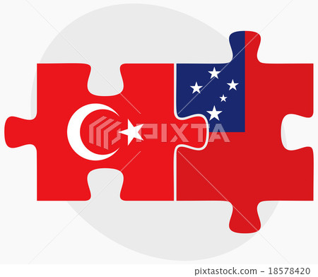 Turkey and Samoa Flags 18578420