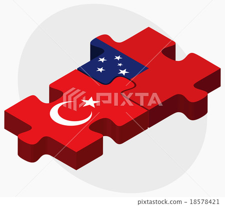 Turkey and Samoa Flags 18578421