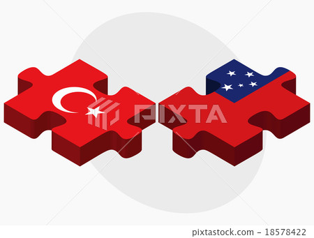 Turkey and Samoa Flags 18578422