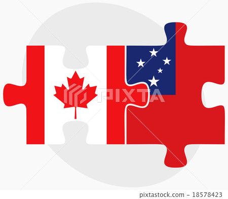 Canada and Samoa Flags 18578423
