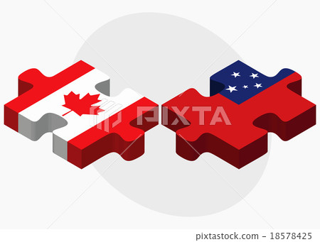 Canada and Samoa Flags 18578425