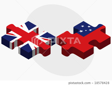 United Kingdom and Samoa Flags 18578428