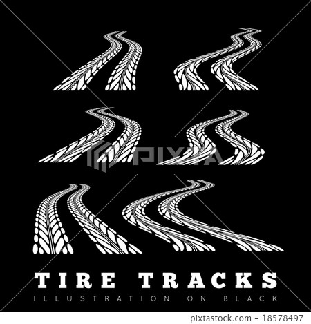 Tire track background 18578497