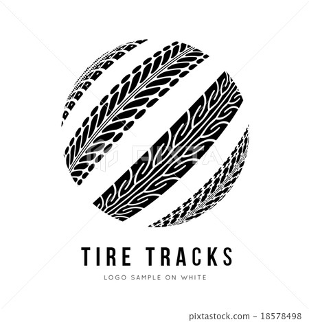 Tire track background Tire track background 18578498