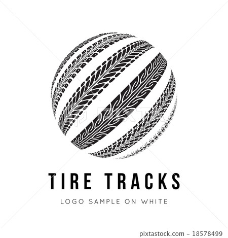 Tire track background Tire track background 18578499