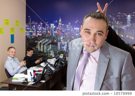 图库照片: businessman and staff of employees