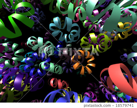 Flying ribbons generated 3D background Flying ribbons generated 3D background 18579741