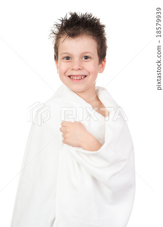 child with wet hair child with wet hair 18579939