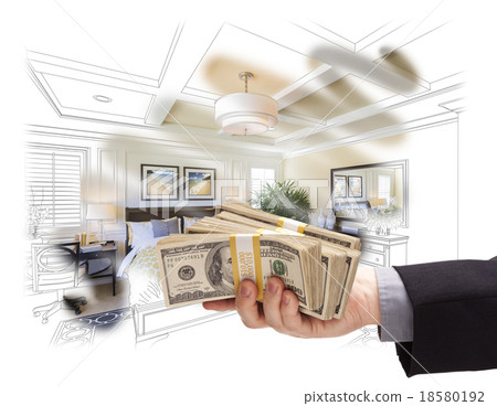 Handing Money Over Room Drawing Photo Combination Handing Money Over Room Drawing Photo Combination 18580192