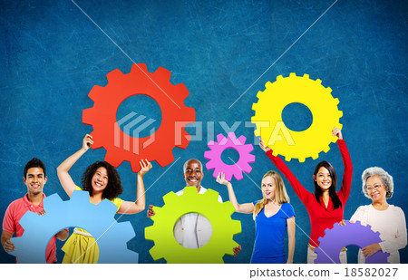 Gear Connection Collaboration Corporate Team Concept Gear Connection Collaboration Corporate Team Concept 18582027