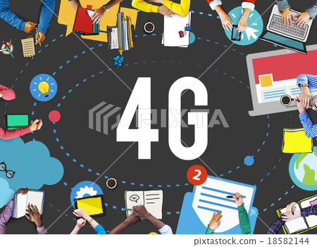 4G Telecommunication Connection Networking Mobility Concept 18582144