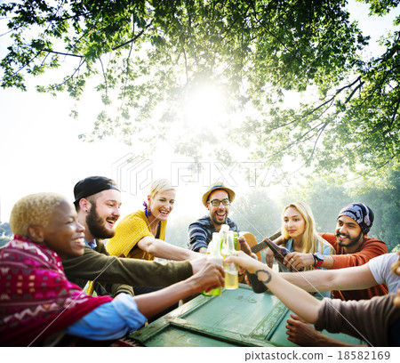 Diverse People Friends Hanging Out Concept 18582169