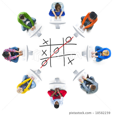 Tic Tac Toe Game Competition XO Win Challecge Concept Tic Tac Toe Game Competition XO Win Challecge Concept 18582239