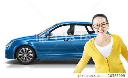 Car Vehicle Hatchback Transportation 3D Illustration Concept 18582909