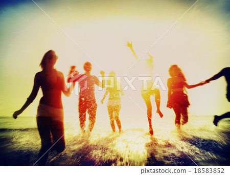 Friendship Freedom Beach Summer Holiday Concept 18583852