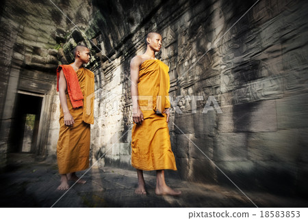 Culture Contemplating Monk Buddhism Traditional Concept 18583853