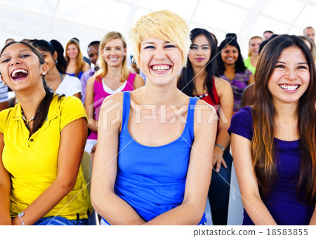 Crowd Learning Celebrating Casual Diverse Ethnic Concept 18583855