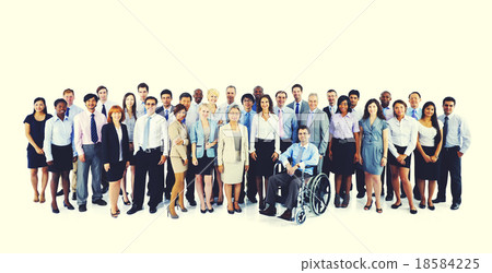 Large Group Business People Teamwork Collaboration Concept 18584225