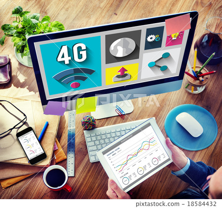 4G Technology Internet Communication Connection Concept 4G Technology Internet Communication Connection Concept 18584432