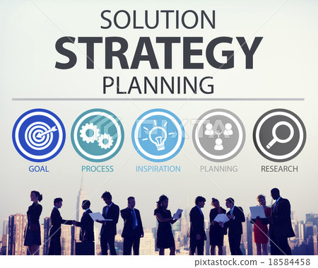 圖庫照片: strategy business goals solution success concept