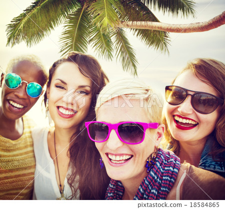 Girlfriends Friendship Party Happiness Summer Concept 18584865
