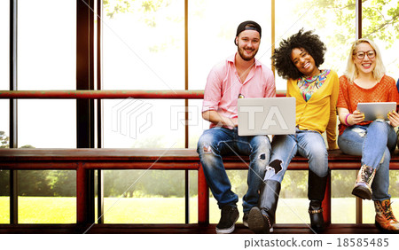 Youth Friends Friendship Technology Together Concept 18585485