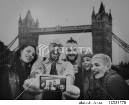 Diverse Summer Friends Fun Bonding Selfie Concept Diverse Summer Friends Fun Bonding Selfie Concept 18585776