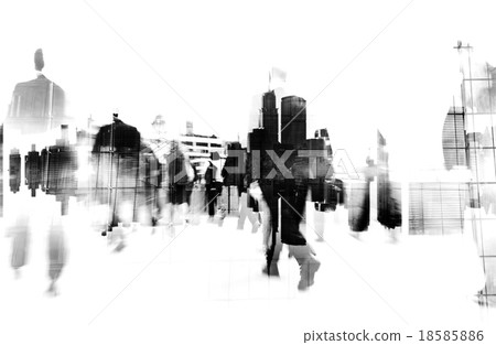 Business People Walking on a City Scape Concept 18585886