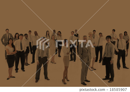 Large Group Business People Teamwork Collaboration Concept Large Group Business People Teamwork Collaboration Concept 18585907
