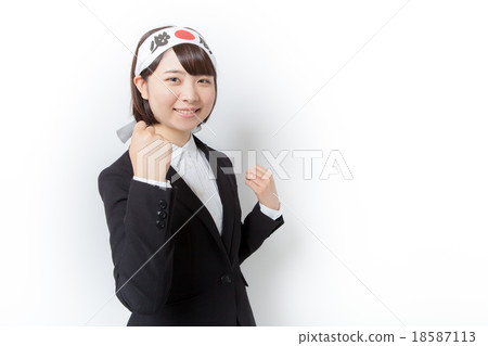 A woman with a suits won with a win A woman with a suits won with a win 18587113