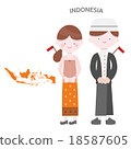 Indonesia AEC People Set in traditional costume 18587605