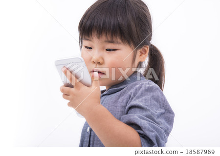 Girls using smartphones 18587969