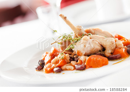 rabbit with vegetables rabbit with vegetables 18588284
