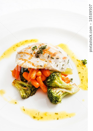 fish with vegetables fish with vegetables 18589507