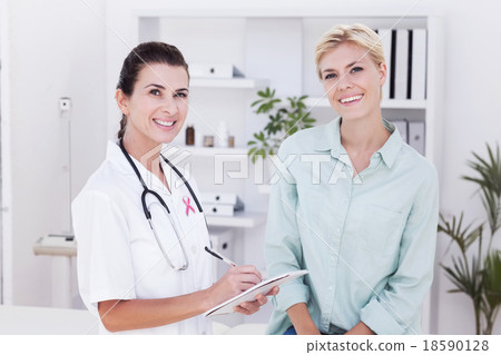 Composite image of pink awareness ribbon 18590128