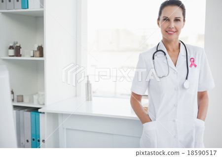 Composite image of pink breast cancer awareness ribbon 18590517