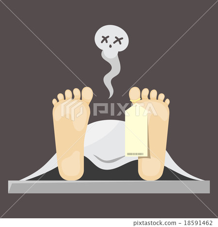 Flat design of dead man tag 18591462