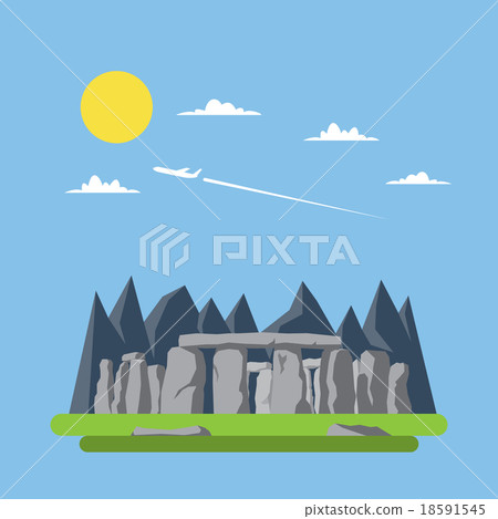 Flat design og stonehenge England 18591545