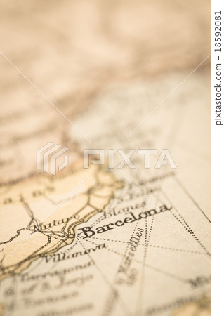 舊地圖西班牙·巴塞羅那 18592081