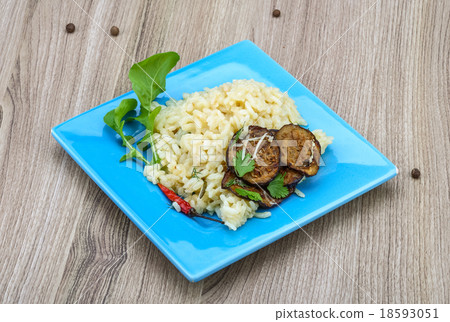 Risotto with eggplant Risotto with eggplant 18593051